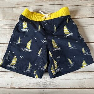 Janie and Jack sailboat swim trunks nwot 12/18